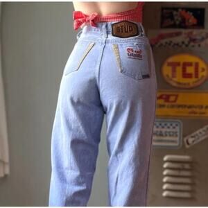 Vintage 90s High Rise Tapered Jeans | Stud Collection | Western Streetwear | 27"